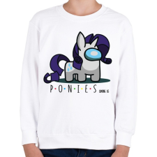 PRINTFASHION Ponies among us - Gyerek pulóver - Fehér gyerek pulóver, kardigán