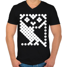 PRINTFASHION Pont bagoly - Férfi V-nyakú póló - Fekete férfi póló