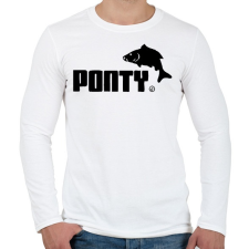 PRINTFASHION Ponty - Férfi hosszú ujjú póló - Fehér férfi póló