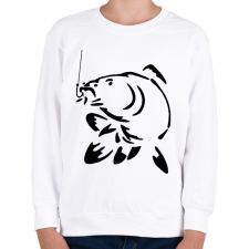 PRINTFASHION ponty  horgászat - Gyerek pulóver - Fehér gyerek pulóver, kardigán