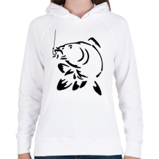 PRINTFASHION ponty  horgászat - Női kapucnis pulóver - Fehér