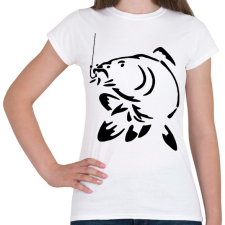 PRINTFASHION ponty horgászat - Női póló - Fehér női póló