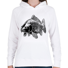 PRINTFASHION ponty - Női kapucnis pulóver - Fehér női pulóver, kardigán