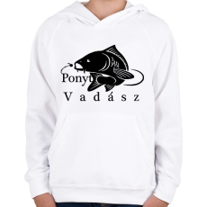 PRINTFASHION Ponty vadász - Gyerek kapucnis pulóver - Fehér