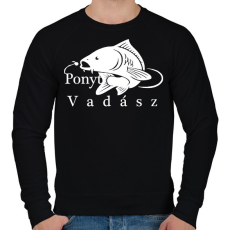 PRINTFASHION Ponyt vadászó - Férfi pulóver - Fekete