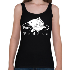 PRINTFASHION Ponyt vadászó - Női atléta - Fekete