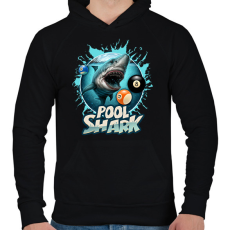 PRINTFASHION Pool Shark 2 - Férfi kapucnis pulóver - Fekete