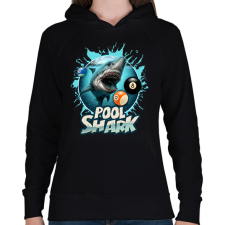 PRINTFASHION Pool Shark 2 - Női kapucnis pulóver - Fekete női pulóver, kardigán