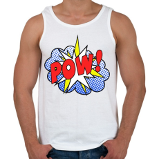 PRINTFASHION POOOOWWW - Férfi atléta - Fehér