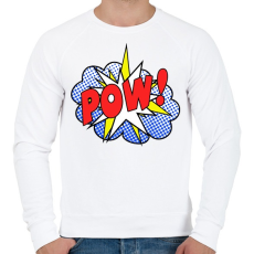 PRINTFASHION POOOOWWW - Férfi pulóver - Fehér