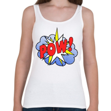 PRINTFASHION POOOOWWW - Női atléta - Fehér női trikó