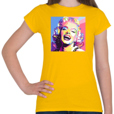 PRINTFASHION PopArt - Marilyn Monroe - Női póló - Sárga női póló