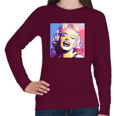 PRINTFASHION PopArt - Marilyn Monroe - Női pulóver - Bordó