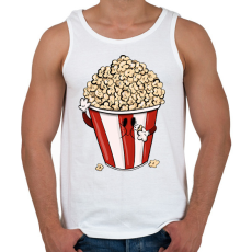 PRINTFASHION Popcorn - Férfi atléta - Fehér