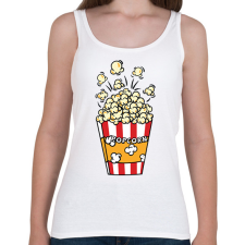 PRINTFASHION Popcorn zseb - Női atléta - Fehér női trikó