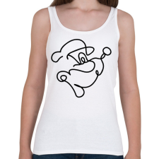 PRINTFASHION Popeye - Női atléta - Fehér női trikó