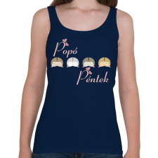 PRINTFASHION Popó péntek - Női atléta - Sötétkék női trikó