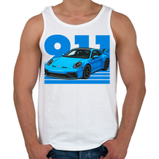 PRINTFASHION Porsche 911 - Férfi atléta - Fehér atléta, trikó
