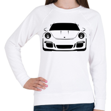 PRINTFASHION Porsche 911 - Női pulóver - Fehér női pulóver, kardigán