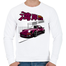PRINTFASHION PORSCHE 911 RAUH WELT BEGRIFF RWB - Férfi pulóver - Fehér