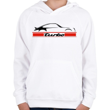 PRINTFASHION Porsche 911 turbo - Gyerek kapucnis pulóver - Fehér gyerek pulóver, kardigán