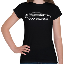 PRINTFASHION Porsche 911 turbo - Női póló - Fekete női póló