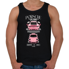 PRINTFASHION PORSCHE 911 TURBO S - Férfi atléta - Fekete
