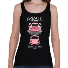PRINTFASHION PORSCHE 911 TURBO S - Női atléta - Fekete