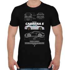 PRINTFASHION Porsche Carrera S - Férfi póló - Fekete férfi póló
