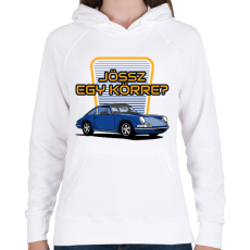 PRINTFASHION Porsche - Női kapucnis pulóver - Fehér