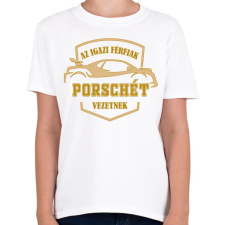 PRINTFASHION Porsche sofőr - Gyerek póló - Fehér gyerek póló