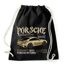 PRINTFASHION porsche turbo gold - Sportzsák, Tornazsák - Fekete tornazsák