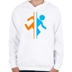 PRINTFASHION Portal - Gyerek kapucnis pulóver - Fehér