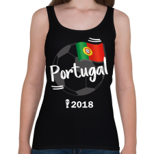 PRINTFASHION Portugália - Női atléta - Fekete női trikó