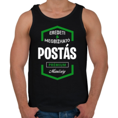 PRINTFASHION Postás prémium minőség - Férfi atléta - Fekete