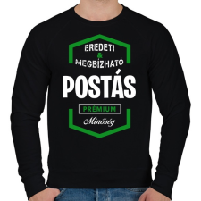 PRINTFASHION Postás prémium minőség - Férfi pulóver - Fekete férfi pulóver, kardigán