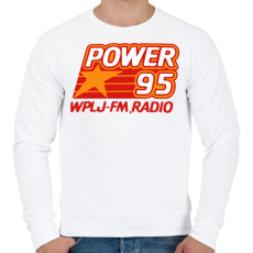 PRINTFASHION Power 95 - Férfi pulóver - Fehér