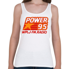 PRINTFASHION Power 95 - Női atléta - Fehér női trikó