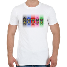 PRINTFASHION Power Rangers - Férfi póló - Fehér férfi póló