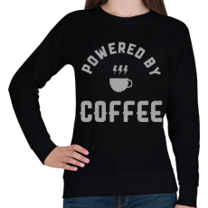 PRINTFASHION Powered by Coffee - Női pulóver - Fekete