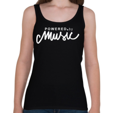 PRINTFASHION Powered by music - Női atléta - Fekete