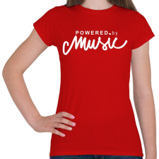PRINTFASHION Powered by music - Női póló - Piros női póló