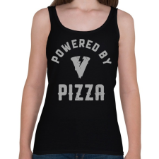 PRINTFASHION Powered by Pizza - Női atléta - Fekete női trikó