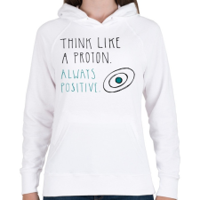 PRINTFASHION Pozitív gondolkodás - Női kapucnis pulóver - Fehér női pulóver, kardigán