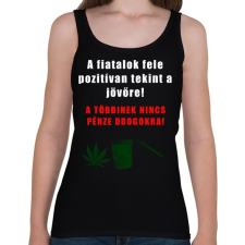 PRINTFASHION POZITÍV  JÖVŐKÉP - Női atléta - Fekete női trikó