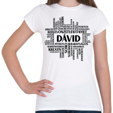 PRINTFASHION Pozitív tulajdonságok - Egyedi neves - Női póló - Fehér