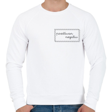 PRINTFASHION Pozitívan negatív - Férfi pulóver - Fehér férfi pulóver, kardigán