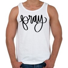 PRINTFASHION Pray - Férfi atléta - Fehér atléta, trikó