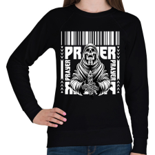 PRINTFASHION Prayer - Női pulóver - Fekete női pulóver, kardigán