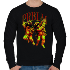 PRINTFASHION PRBLM - Férfi pulóver - Fekete